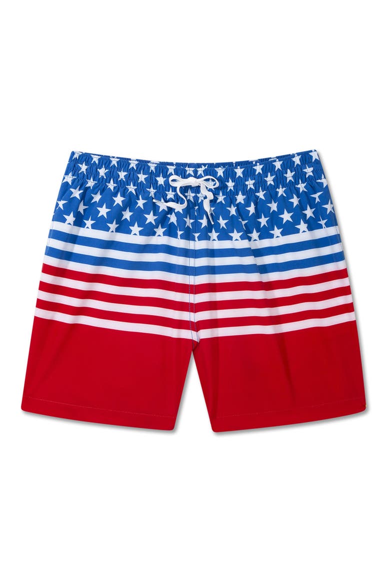 The Backyard BBQs 5.5-Inch Swim Trunks, Main, color, MEDIUM BLUE