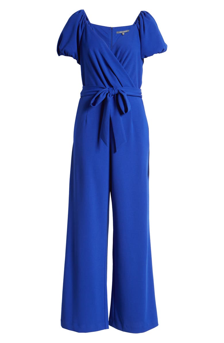 Julia Jordan Wrap Front Bubble Sleeve Jumpsuit, Alternate, color,