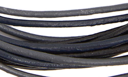 Saachi Multi Strand Faux Leather Cord Necklace In Black Multi