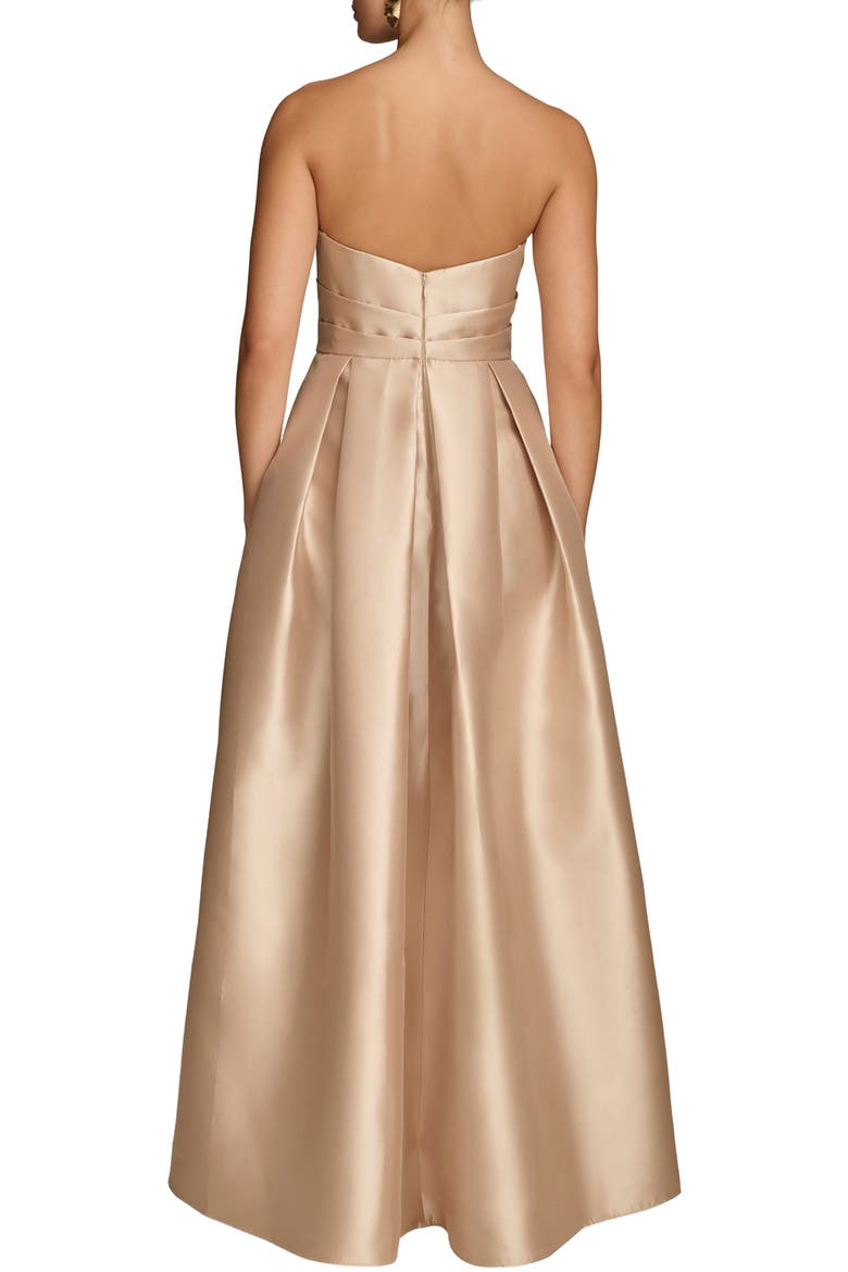 Strapless Gown, Alternate, color, GOLD