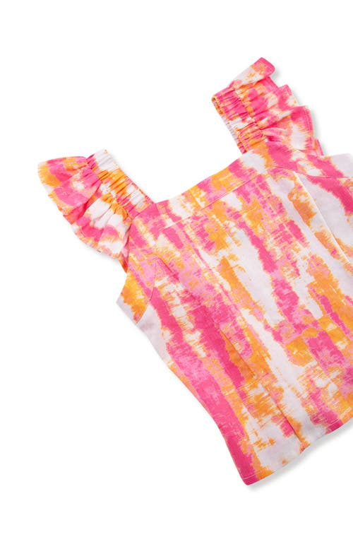 Habitual Kids Kids' Abstract Print Linen Blend Tank & Skirt Set In Print