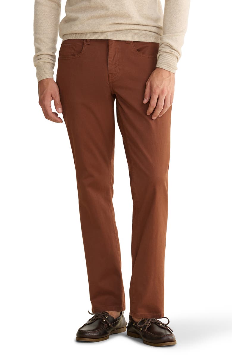 WARP+WEFT ORD Straight Leg Twill Pants, Main, color, Sienna Brown