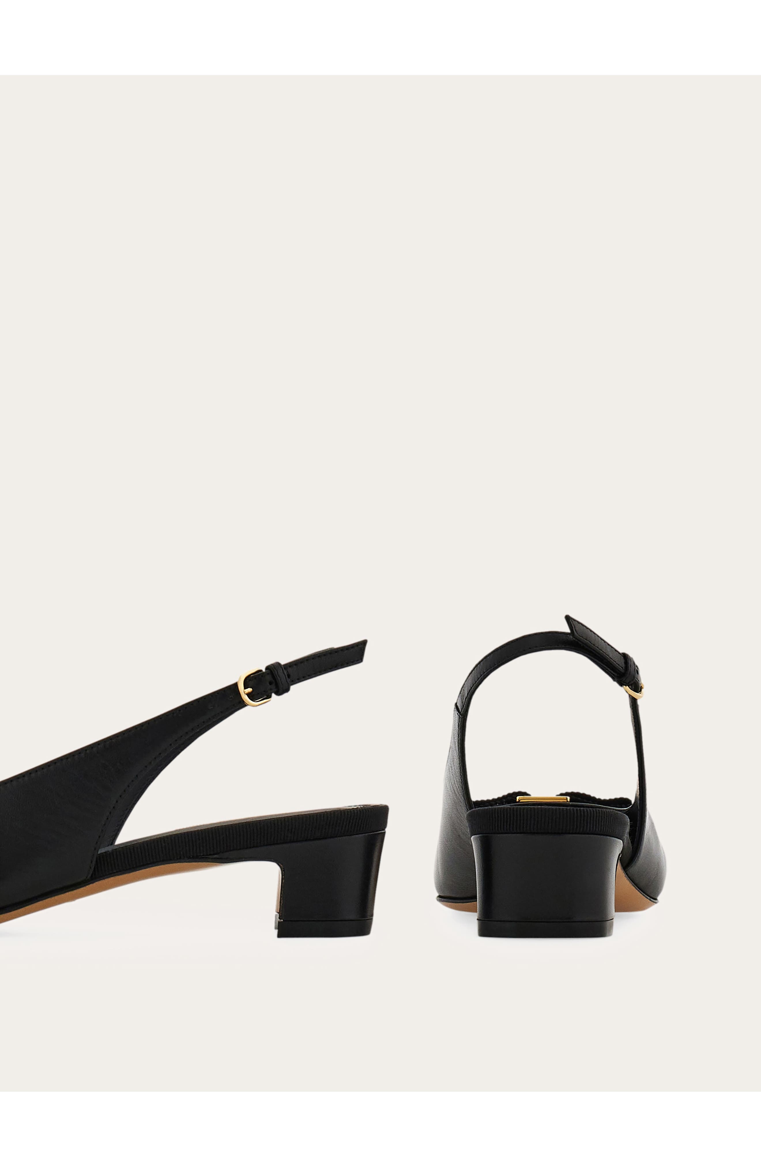 FERRAGAMO Rivada Bow Slingback Pump, Alternate, color, Nero