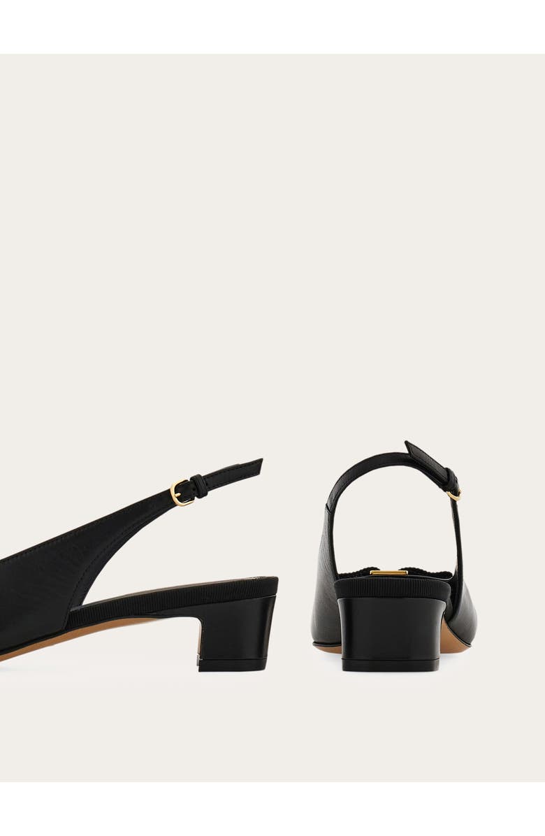 FERRAGAMO Rivada Bow Slingback Pump, Alternate, color, Nero