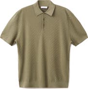 MANGO Fine Cable Knit Polo