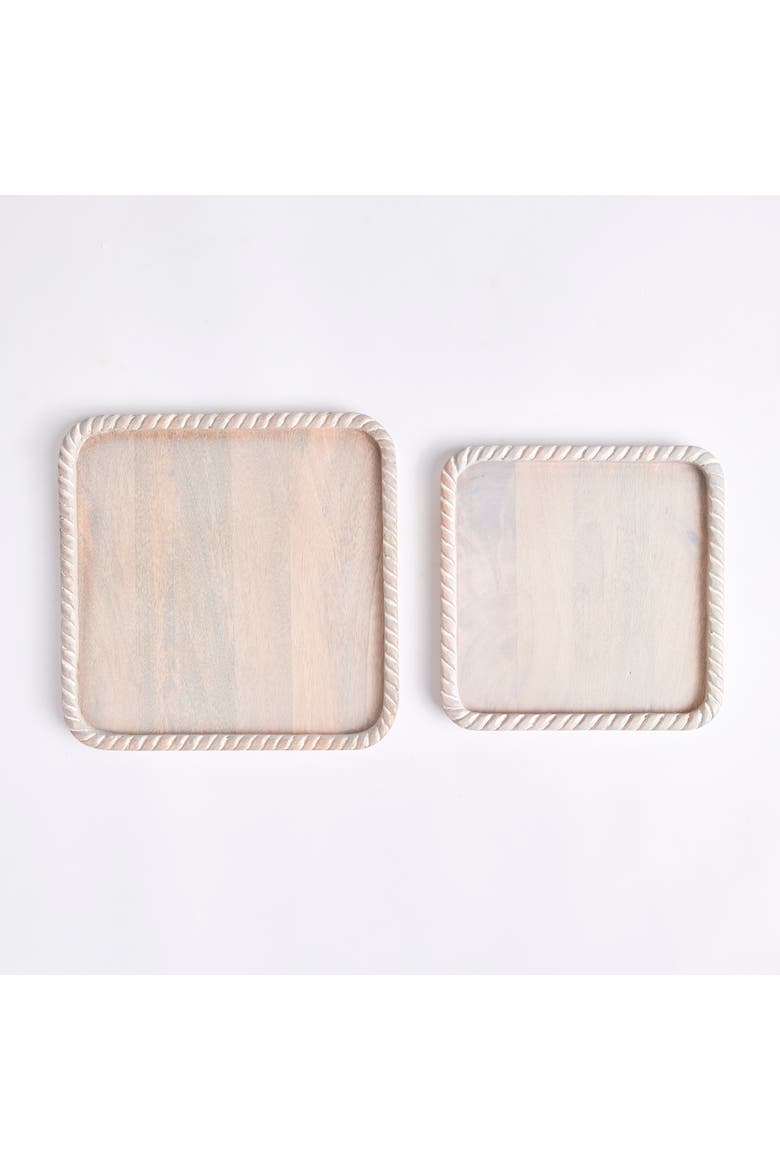 Langley Square Trays Set of 2, Alternate, color, White