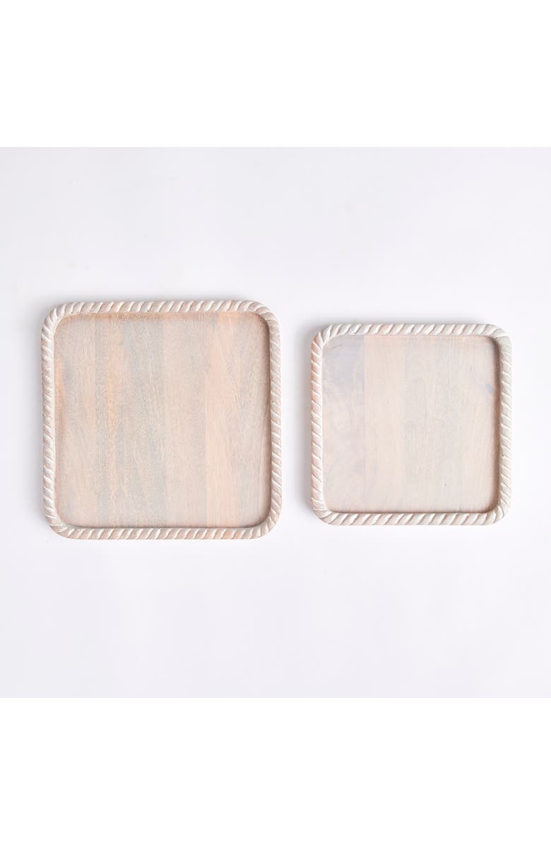 Napa Home & Garden Langley Square Trays Set of 2, Alternate, color, White