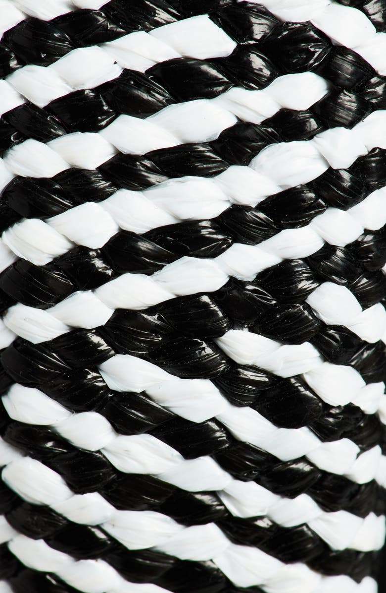 Tasha Knotted Straw Headbead, Alternate, color, Black White