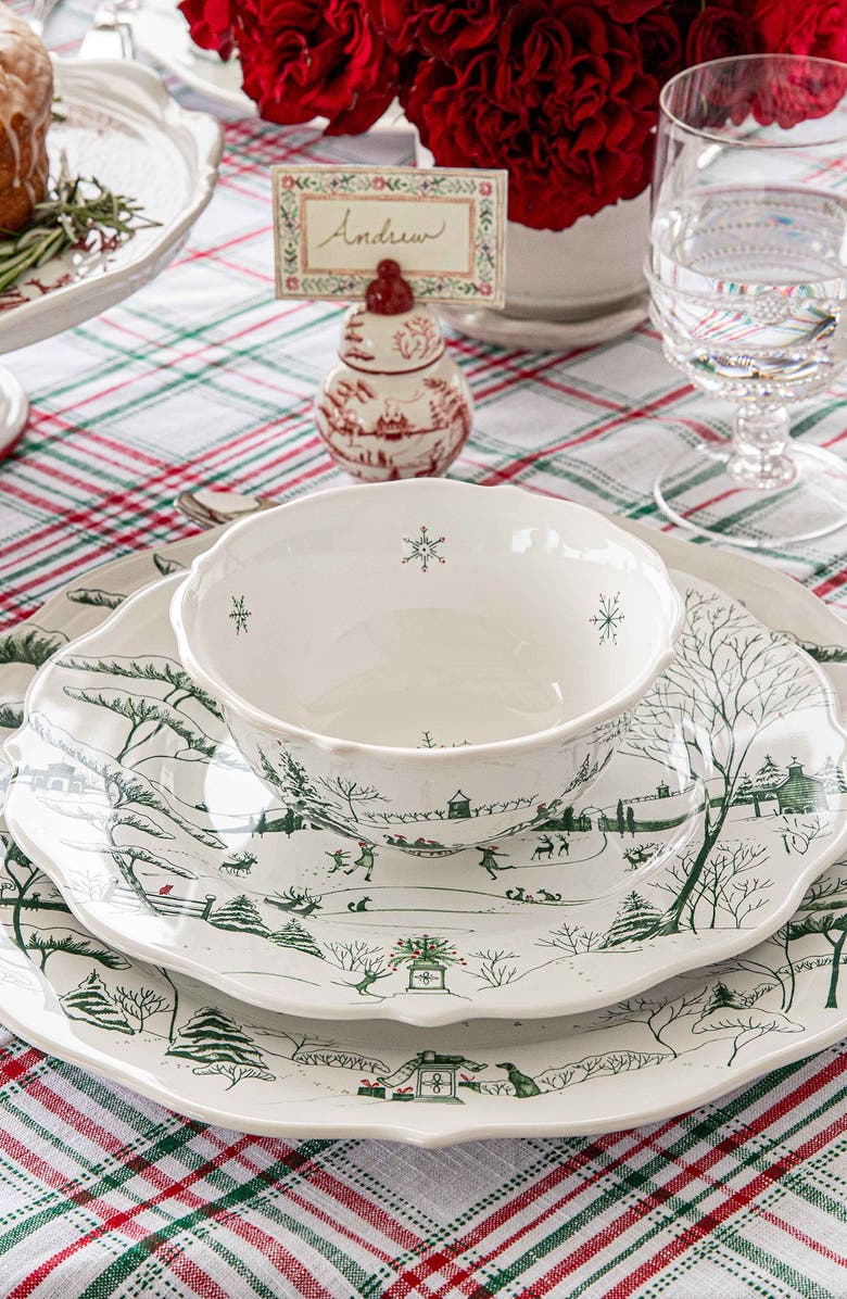 Juliska Country Estate Winter Frolic 16-Piece Dinnerware Set, Alternate, color, Evergreen