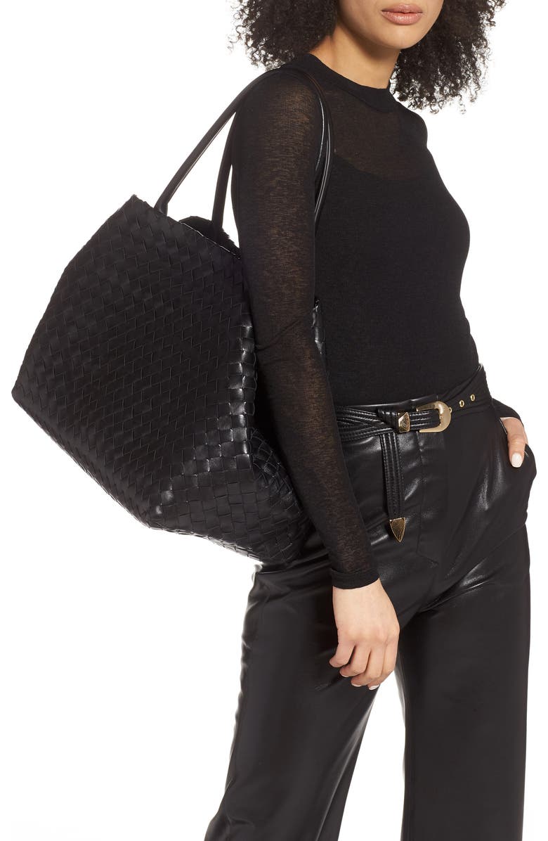 Bottega Veneta Intrecciato Leather Shoulder Tote, Alternate, color,