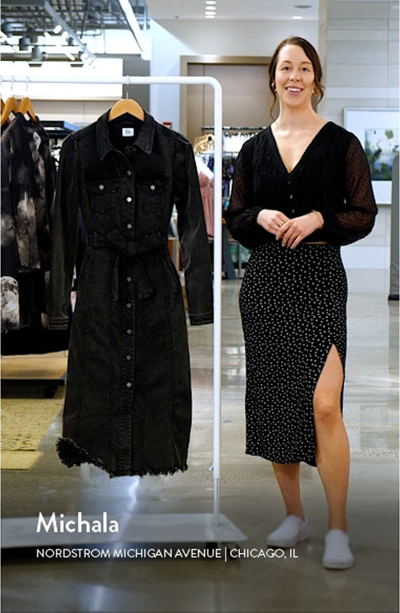 Long Sleeve Denim Shirtdress, sales video thumbnail