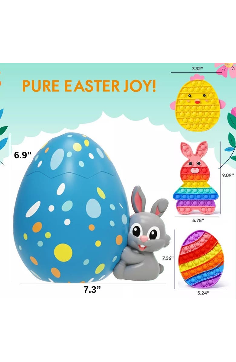 Sperric Easter Pop It Bubble Machine Toy Set, Alternate, color, Blue