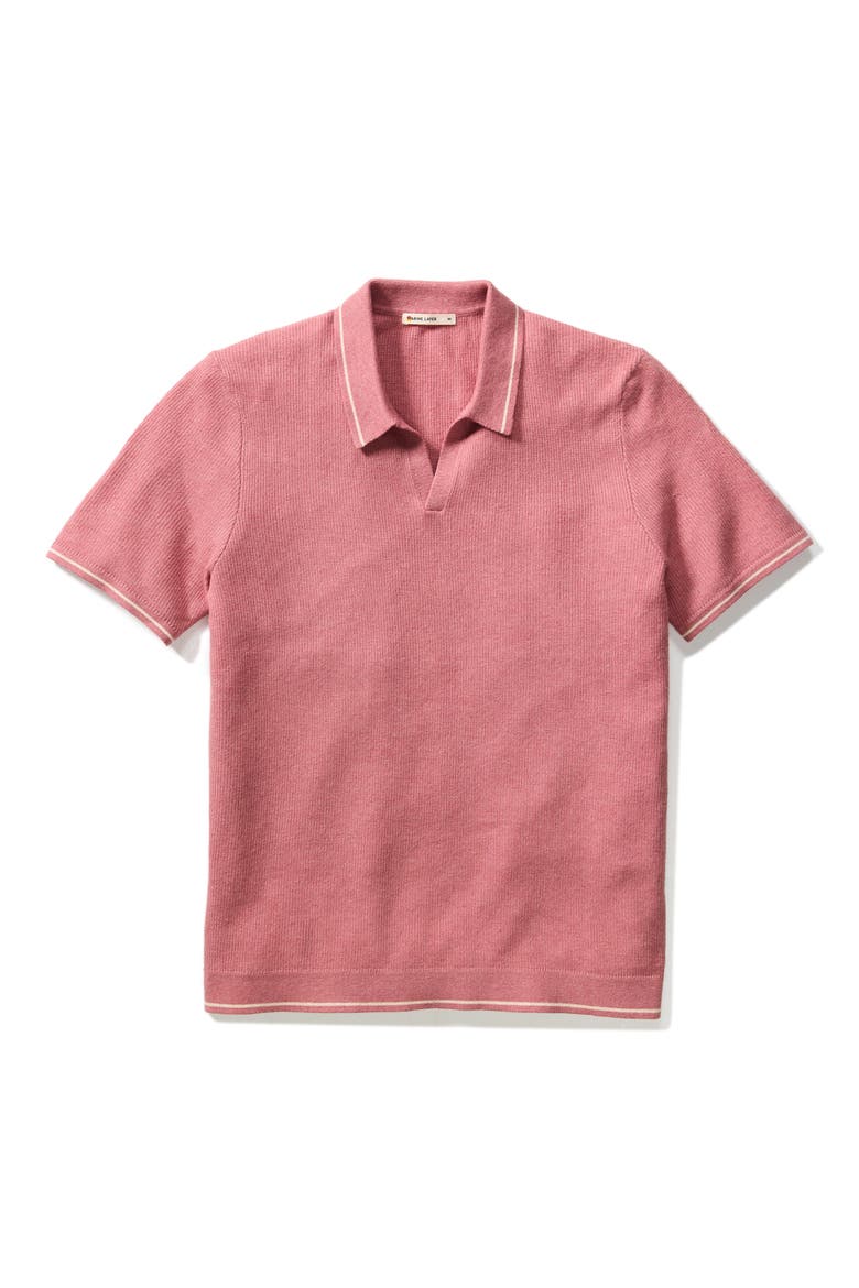 Liam Cotton Blend Sweater Polo, Alternate, color, WITHERED ROSE