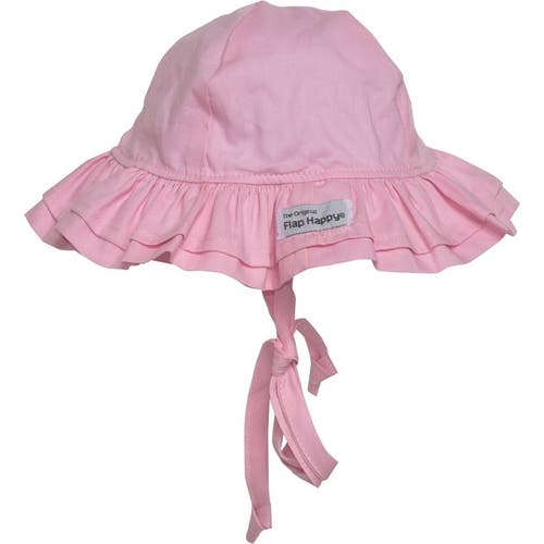 Flap Happy Baby Upf 50+ Double Ruffle Uv Blocking Sun Hat In Pink
