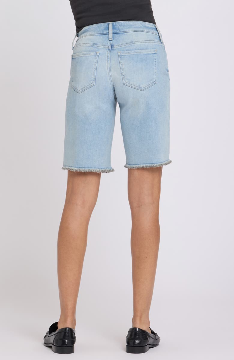 NYDJ Lilly Frayed Relaxed Long Denim Shorts, Alternate, color, Keys View