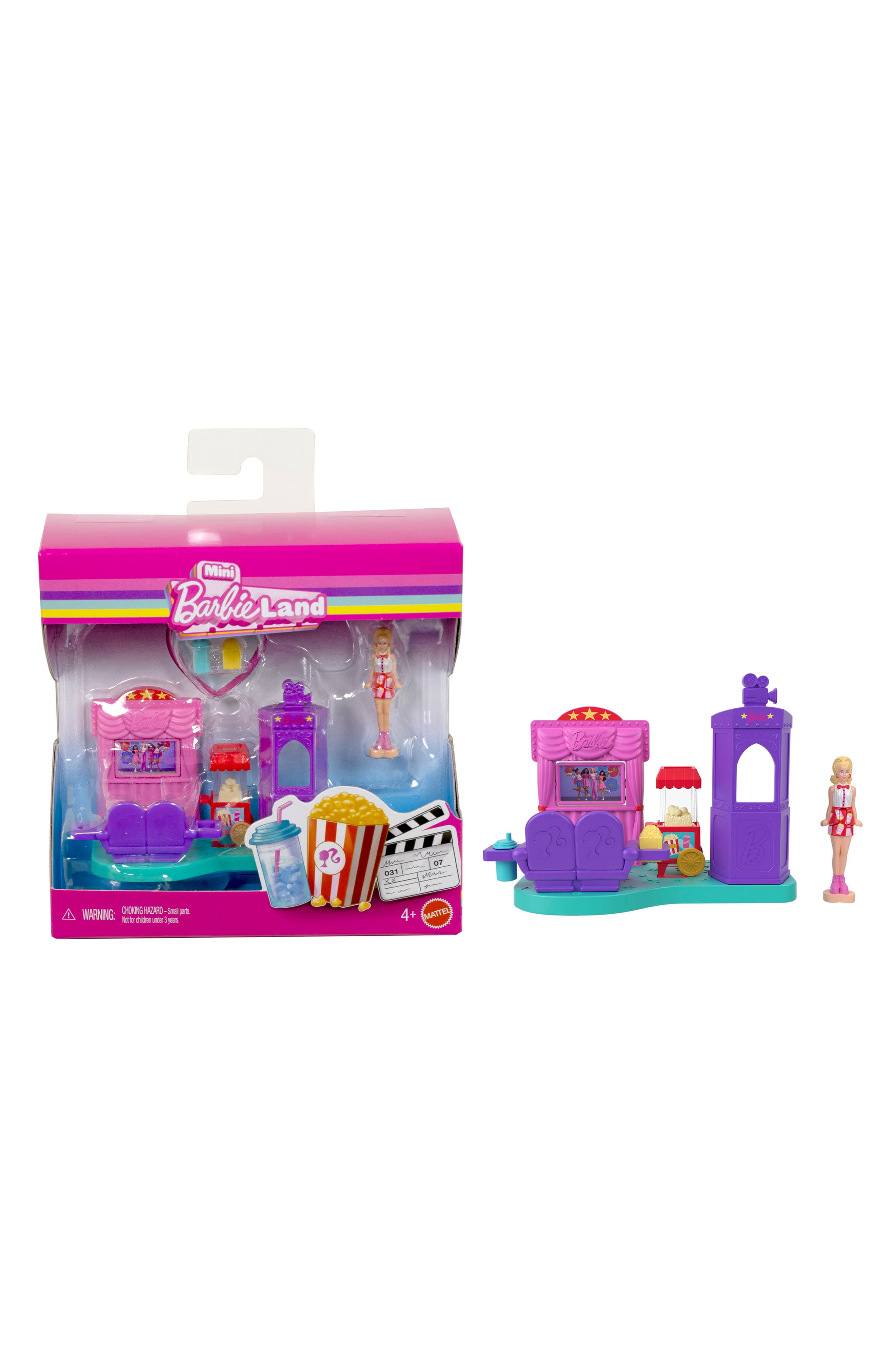 Mini BarbieLand 1.5-Inch Doll & Movie Theater Playset | Nordstrom
