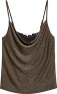 Ramy Brook Carla Metallic Cowl Neck Camisole