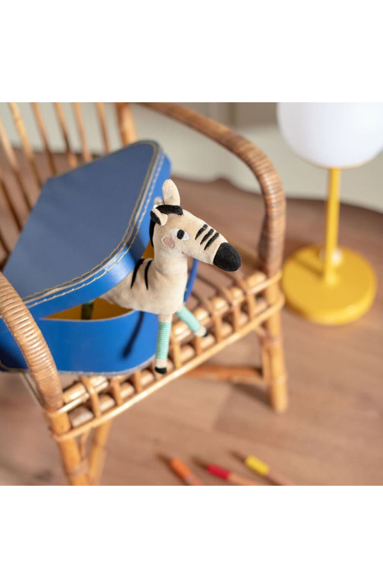 Moulin Roty Zebra Rattle The Toupitis, Alternate, color, Beige