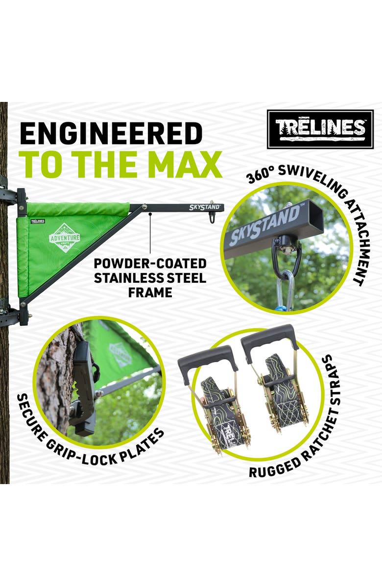 Trelines SkyStand Swing Support, Outdoor Swing Accessory, Supports 500lb, Alternate, color, Multicolored