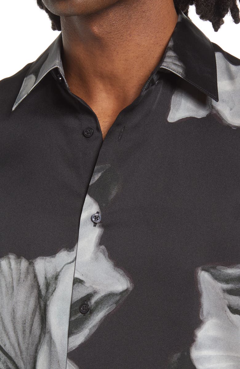 Reiss Shawn Floral Button-Up Shirt, Alternate, color, 