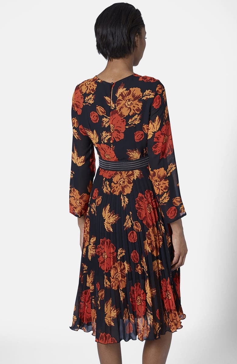 Topshop 'Bloomsbury' Floral Print Midi Dress, Alternate, color, 