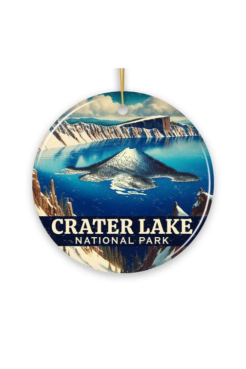 Crater Lake National Park Scenic Ceramic Ornament