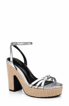 L'AGENCE Genevra Ankle Strap Platform Sandal