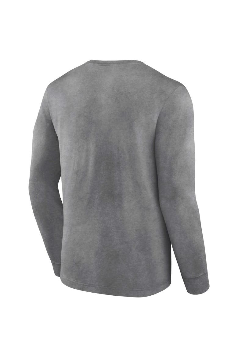 Men's Fanatics Branded  Heather Charcoal Green Bay Packers Washed Primary Long Sleeve T-Shirt, Alternate, color, Heather Charcoal