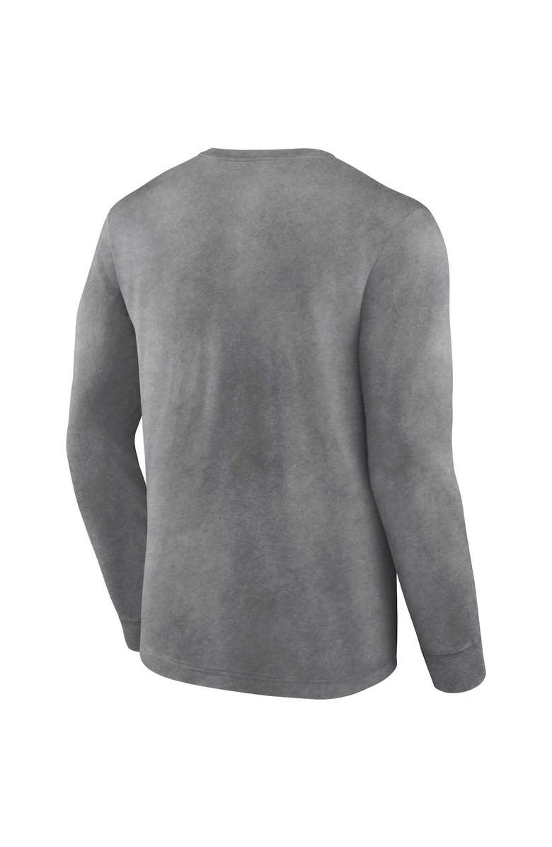 FANATICS Men's Fanatics Branded Heather Charcoal Green Bay Packers Washed Primary Long Sleeve T-Shirt, Alternate, color,