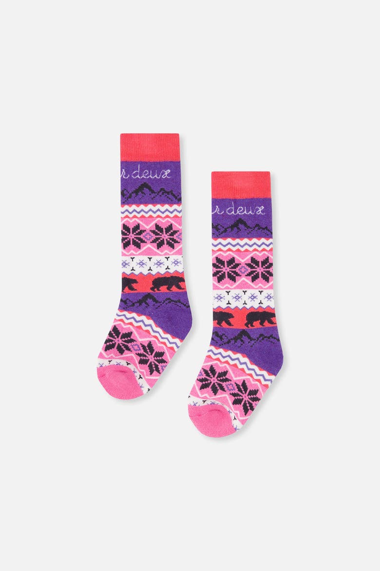 Padded Ski Merino Wool Socks, Main, color, Pink