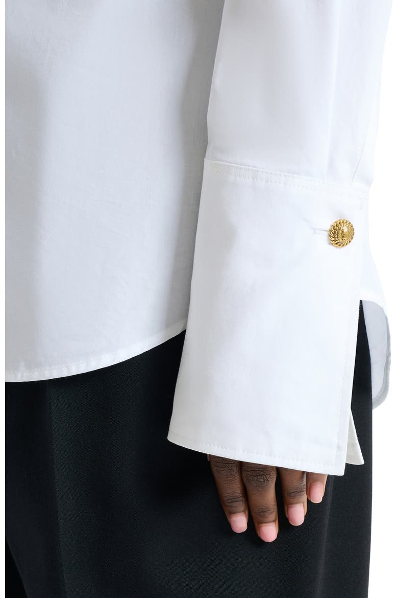 Cotton poplin shirt, Alternate, color, white