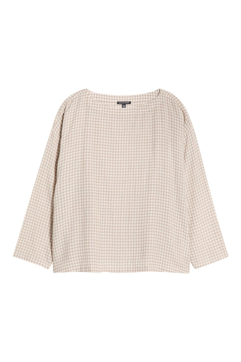Bateau Neck Boxy Wool Blend Top, Alternate, color, PLASTER