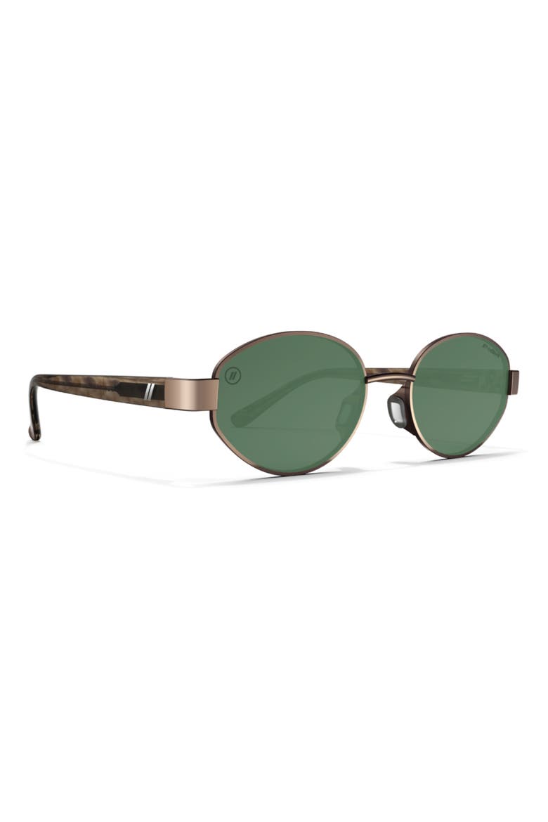 Azure 54mm Polarized Round Sunglasses, Alternate, color, EMERALD