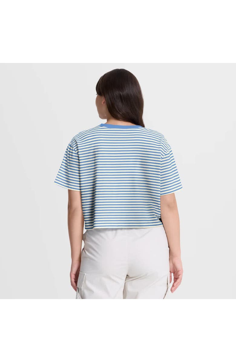 Nike Women's Nike Light Blue/Cream Philadelphia Phillies Cooperstown Collection Striped Cropped T-Shirt, Alternate, color, Light Blue