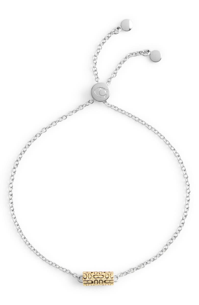 COACH Logo Tube Slider Bracelet, Alternate, color, 