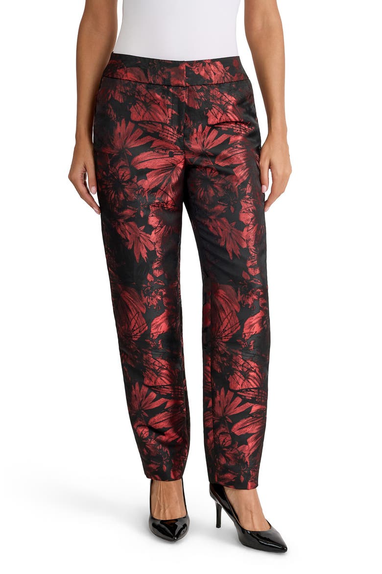 Slim Leg Pants, Main, color, FIRE RED/ BLACK
