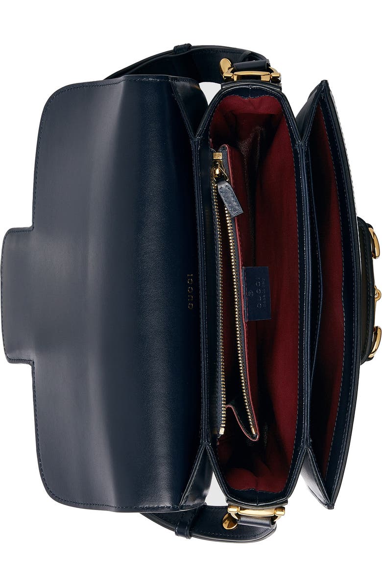 Gucci 1955 Horsebit Canvas & Leather Shoulder Bag, Alternate, color,