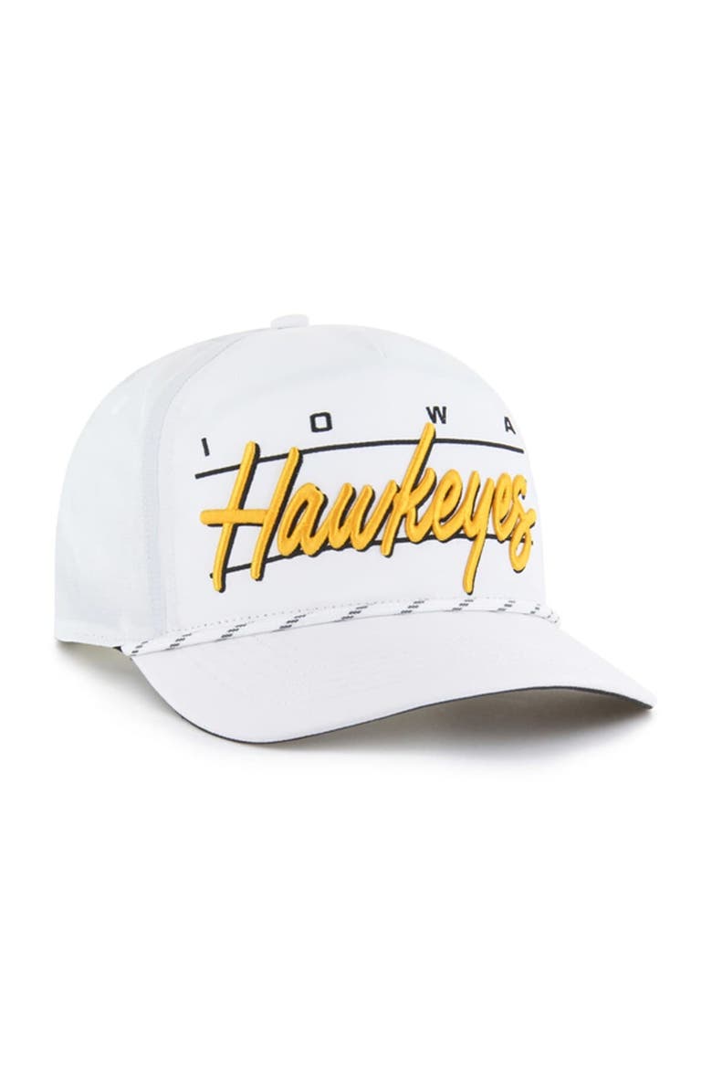Men's '47 White Iowa Hawkeyes Condor Hitch brrr° Adjustable Hat, Alternate, color, White
