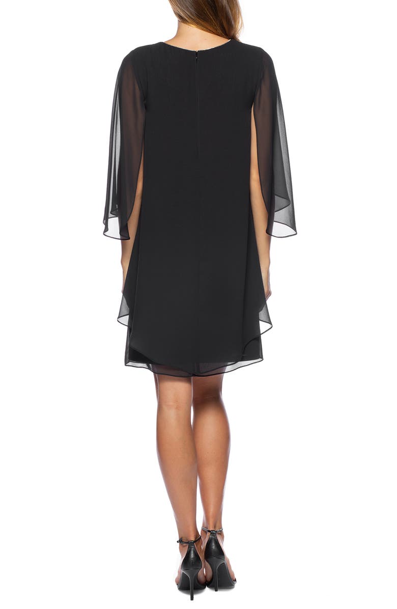 Marina Chiffon Overlay Sheath Cocktail Dress, Alternate, color,