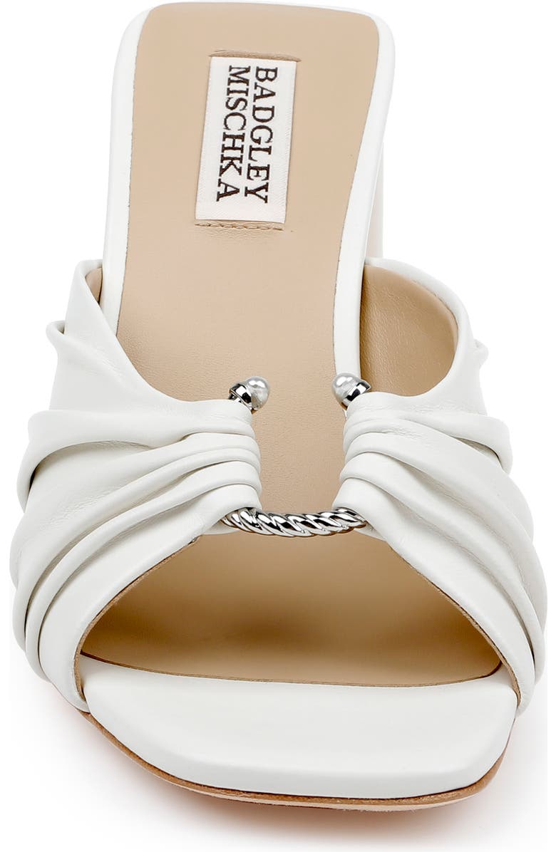 Badgley Mischka Collection Vayla Slide Sandal, Alternate, color, White Leather