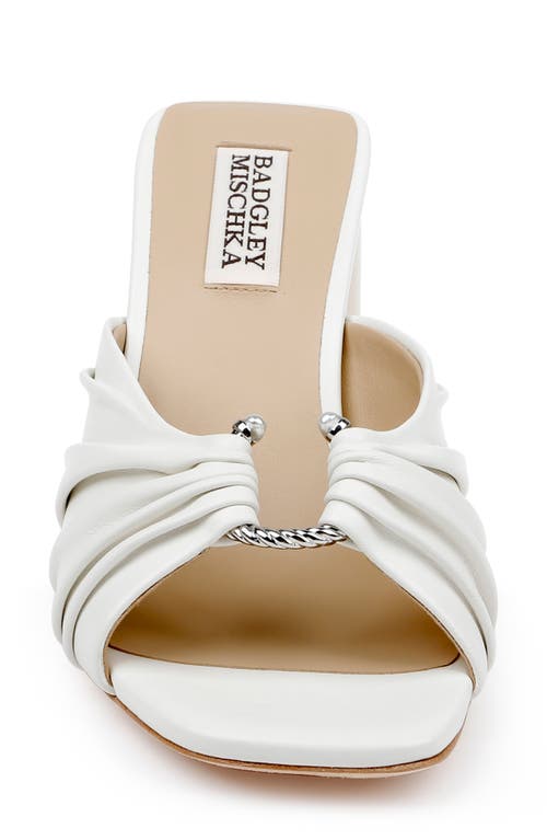 Badgley Mischka Collection Vayla Slide Sandal In White