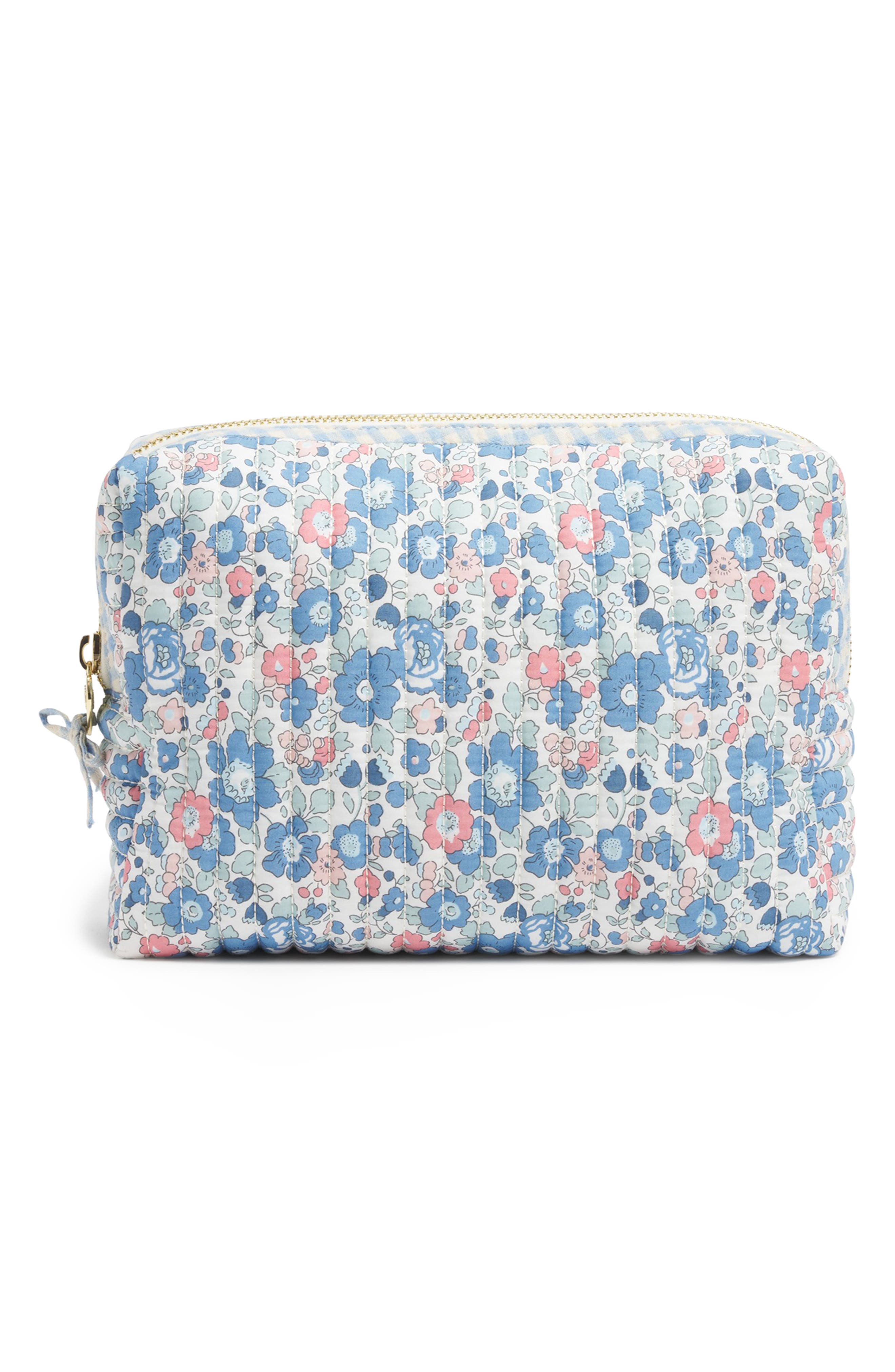 Stoney Clover Lane x Liberty Large Quilted Cotton Pouch, Main, color, Betsy