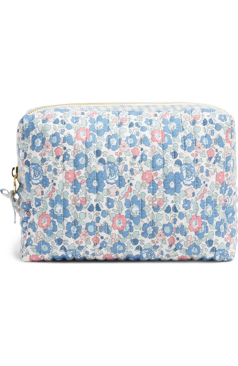 Stoney Clover Lane x Liberty Large Quilted Cotton Pouch, Main, color, Betsy