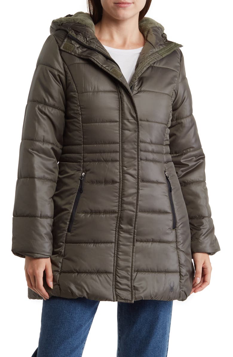 Spyder Yara Faux Fur Lined Puffer Jacket, Main, color,