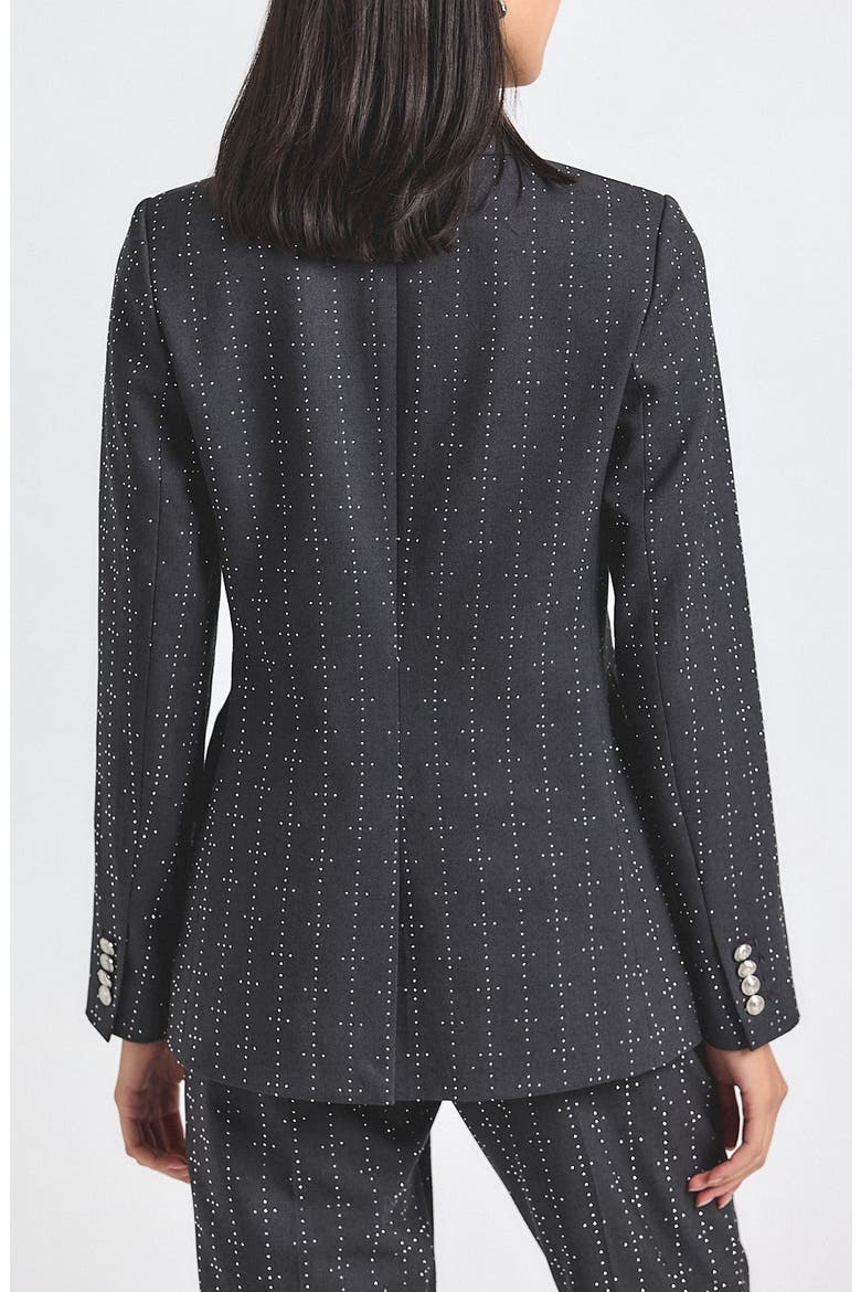 Walter Mini Stud Double Breasted Blazer, Alternate, color, GREY/ SILVER