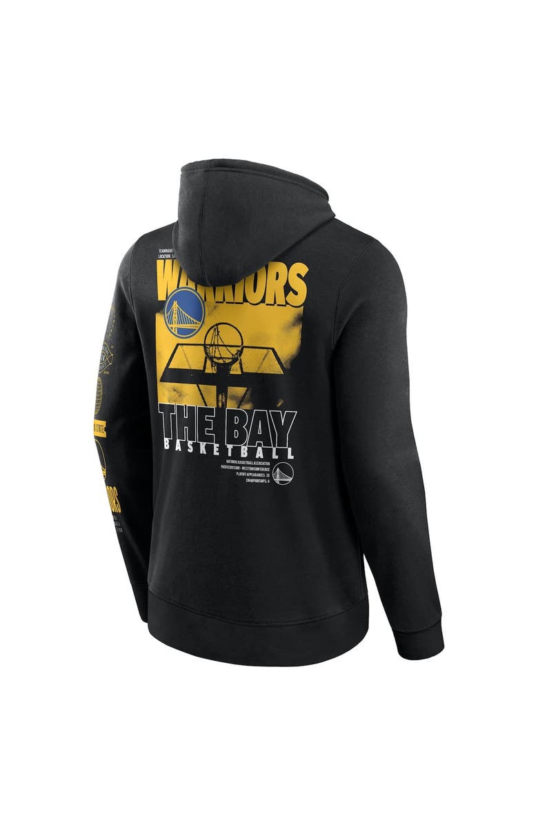 FANATICS Men's Fanatics Black Golden State Warriors Game Time Crossover Pullover Hoodie, Alternate, color, Black