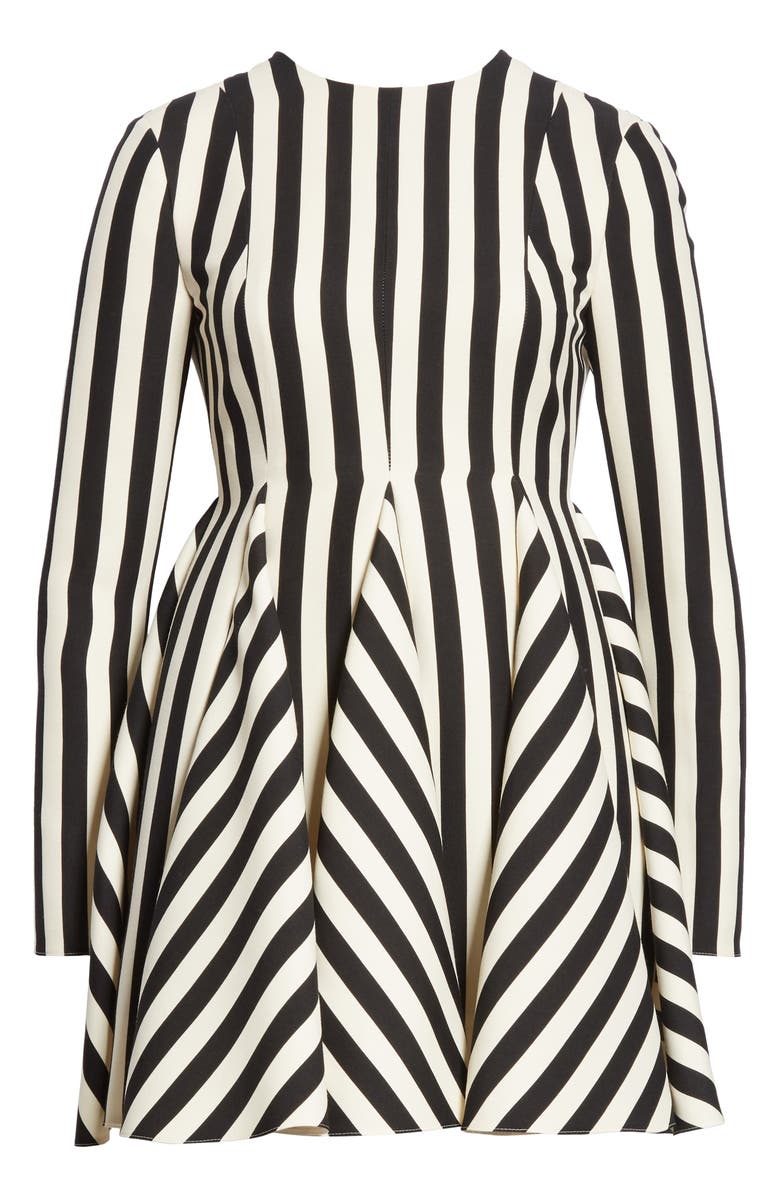 Valentino Stripe Crepe Dress, Alternate, color, 