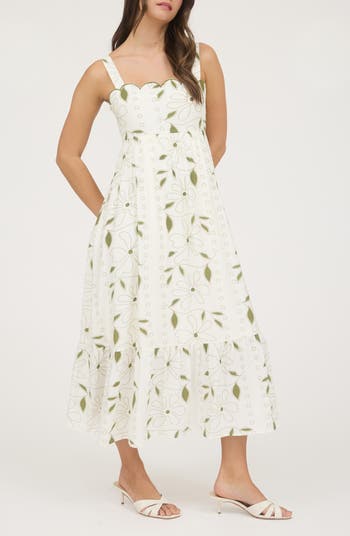 Floral Empire Waist Midi Dress