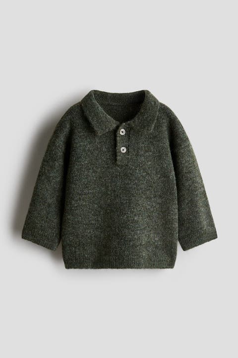 Fine-knit Polo Sweater