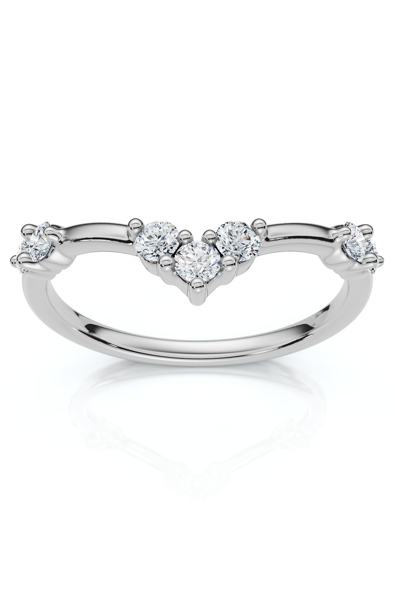 Bliss Diamond 1/4Ct Diamond Diamond Guard Wedding Stack Ring 14k Gold or Platinum Lab Grown, Main, color, 14K White Gold